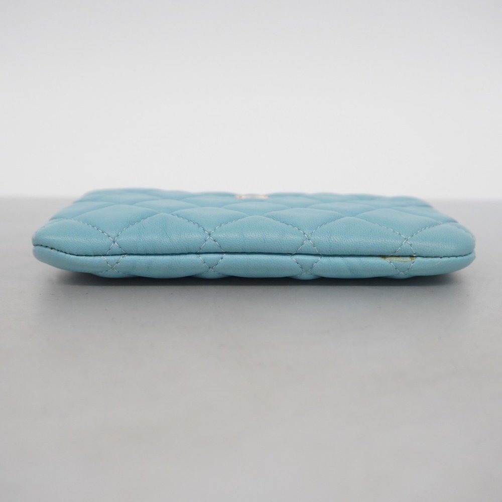 CHANEL Blue Lambskin Leather Wallet - Picture 2 of 11